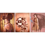 Cyril Turao, a) Untitled
b) Untitled
c) Between Curse and Love, a) mixed media on canvas b) acrylic on canvas c) oil on canvas