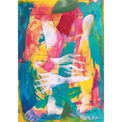 Untitled by Emmanuel Garibay, acrylic on paper, offered Jan 2022