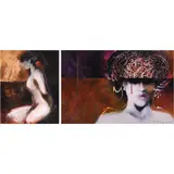 Ed de Guzman, a) Nude by the Window
b) Ang Mestiza, a) acrylic on board b) acrylic on board