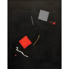 Black Collage by Arturo Luz, acrylic on canvas, offered Jan 2022