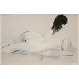 Nude by Gig de Pio, oil on paper, offered Jan 2022