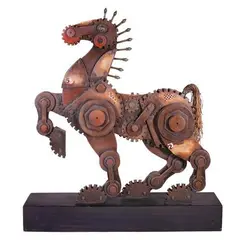 Omi Reyes, Equine Elegance II, mixed media