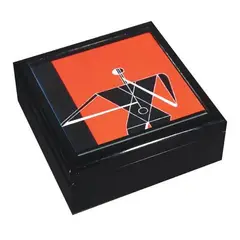 Musicians, 2018 by Arturo Luz, keepsake box, limited edition 0030/100 lacquered wood in golden oak, offered Jan 2022