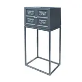 A Two-Door Mini Cabinet, Untitled, laminated wood, metal base