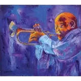 Frederick Agustin, Trumpet Player, oil on canvas