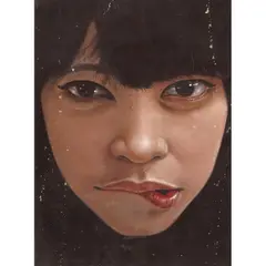 Portrait by Aya Balingit, acrylic on paper, offered Jan 2021