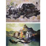Enrico Zablan, a) House on Stilts
b) Kowloon Harbour