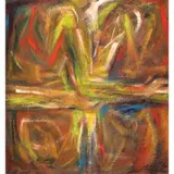 Raymond C. Kawataki Go, Lovers, oil on asbestos board