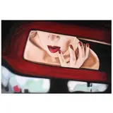 Kadin Tiu, Glimpse, oil and thread on canvas