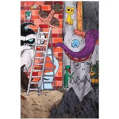 Freedom Wall V by Lui Manaig, acrylic on canvas, offered Oct 2021