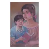 Raymundo Tan, Mother and Child, pastel on paper