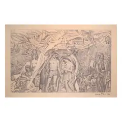 Botong Francisco, Untitled, watercolor on paper