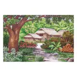 Jimmy Kwong, Bahay Kubo, mixed media on paper