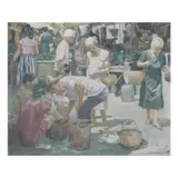 Mercado Rey, Market Place, oil on canvas