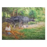 Darwin Camero, Pahinga ni Juan, oil on canvas