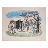 Unidentified artist, La Tienda de Teatro, pen and ink and crayon on paper