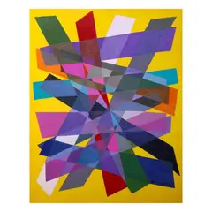 Abstract by Jaime Roque, acrylic on canvas, offered Jul 2021