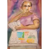 Manuel Baldemor, Avenida St. Vendor, watercolor on paper