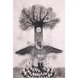 Epjey Pacheco, The Waiting Game, pen and ink on paper