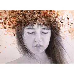 Windblown by Nelson Bosita, oil on canvas, offered Jul 2021