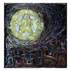 Pearle Saprid, HOPE, mixed media on wood (acrylic and metal wires)