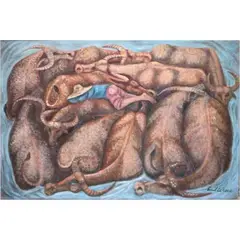 Untitled by Emil Larosa, oil on canvas, offered Jul 2021