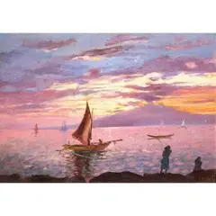 Seascape by Isidro Ancheta, oil on canvas, offered Jul 2021