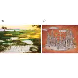 a) Serengeti
b) Untitled by a) Pilar Quiros b) Norman Mortifar, a) oil on canvas b) pastel on paper, offered Jul 2021
