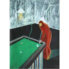 Untitled (Pool) by Rodel Tapaya, pastel on paper, offered Jul 2021