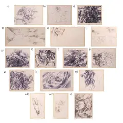 a) Still Life
b) - m) Untitled
n) Untitled I and II
o) Untitled by Cesar Legaspi, pen and ink on paper each, offered Jul 2021