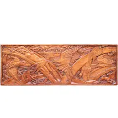 Botong Francisco, A Narra Wood Relief Designed by Carlos “Botong” Francisco “Si Malakas at si Maganda”