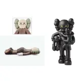 Kaws, a) Kaws Companion 2020 (Open Edition) brown with box b)  b) Clean Slate (Open Edition) black version,, vinyl