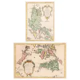 Untitled by Jacques Nicolas Bellin Carte Des Isles Philippine, 2 hand-coloured copper engravings, offered Jul 2021