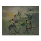 Rural Scene by Romeo Tabuena, oil on board, offered Apr 2021