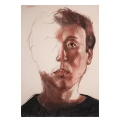 Mike Aquino, Portrait of a Man, pastel on paper