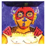 Charlie Co, Super Hero, oil on ceramic plate