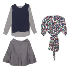 Two Women’s Top and Light Denim Skirt (3 pcs.) by Diane Von Furstenberg, offered Nov 2020