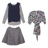 Diane Von Furstenberg, Two Women’s Top and Light Denim Skirt (3 pcs.)