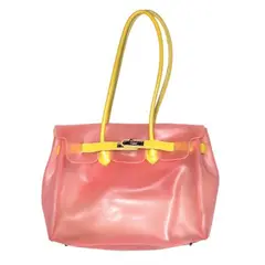 Untitled by Pink with Green Leather Handle and Leather Clasp Jelly Bag, offered Nov 2020