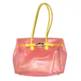 Untitled by Pink with Green Leather Handle and Leather Clasp Jelly Bag, offered Nov 2020