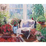 Jose A. Trinidad, Indoor Garden, oil on canvas