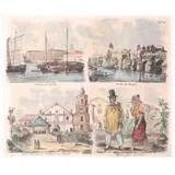 Dument d’Urville, Manila, hand-coloured steel engraving
