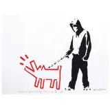 Banksy, Hoodie and Keith Haring Red Dog