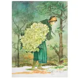 Diane Dela Paz, Flower Harvester, watercolor