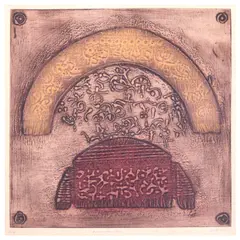 Ghee, Kicking Horse Pass, collagraph, 5/5