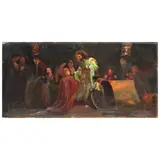 Toribio Herrera, Communion, oil on panel