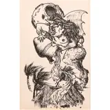 Liv Vinluan, Manananggal, pen and ink on paper