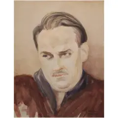 Irineo Miranda, Portrait, watercolor