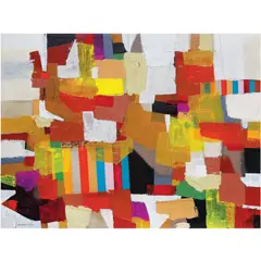 Abstract by Fitz Herrera, acrylic on canvas, offered Oct 2020