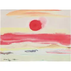 Sunset by Valencia Ayala, watercolor on paper, offered Oct 2020